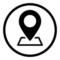 ewni58 ElementWebNewIcon ewni - location icon. - pointer - gps / pin map marker web graphic on white paper for classic design. - g9940