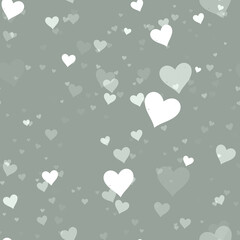 Seamless Hearts sprayed on background - Happy Valentine Day Decoration Seamless Pattern