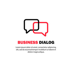 Business dialog icon. Chat online. Conversation. Vector on isolated white background. EPS 10