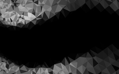 Dark Silver, Gray vector polygonal background. Glitter abstract illustration with an elegant design. Brand new style for your business design.