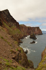 Fototapeta na wymiar The amazing and beautiful landscape and mountains on Madeira Island in Portugal