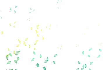 Light Blue, Yellow vector doodle background.