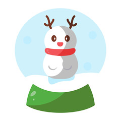 Isolated snow globe icon. Christmas icon - Vector