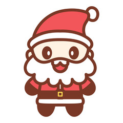 Santa Claus cartoon kawaii. Christmas icon - Vector