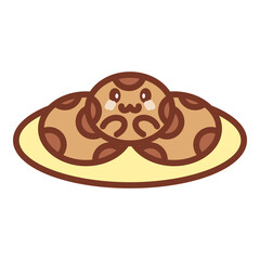 Isolated happy cookies cartoon. Christmas icon - Vector