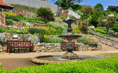 Seafront Gardens at Felixstowe, Suffolk, UK
