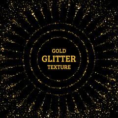 Abstract gold glitter splatter background for the card, invitation, brochure, banner