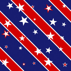 United States Stars and Stripes Election background illustration - Seamless Pattern