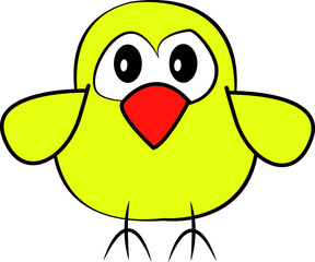 Cute Chicken isolated on white background.