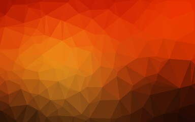 Light Red, Yellow vector polygonal template. Shining illustration, which consist of triangles. Polygonal design for your web site.