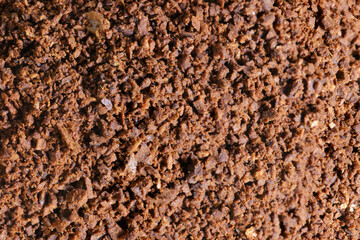 Super macro photo of ground coffee