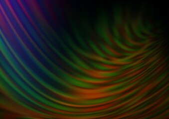 Dark Multicolor, Rainbow vector blur pattern. An elegant bright illustration with gradient. Brand new style for your business design.