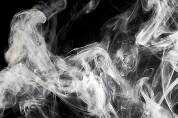 Smoke on black background