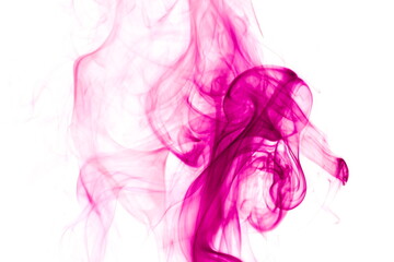 Purple smoke on white background