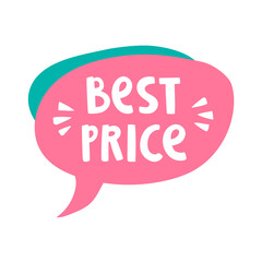 Vector illustration with bubble speech and text lettering 