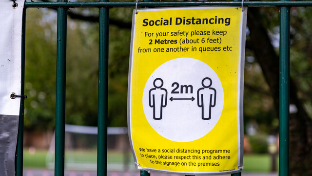 Covid-19 UK School Social Distancing Advice Sign For Parents