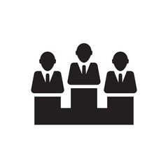 team winner icon- Leader success icon