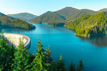 Fototapeta premium lake in the mountains in summer