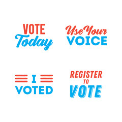 Vote Today, Use Your Voice, I Voted, Register To Vote, Election, USA Elections, Government Elections, Vector Illustration