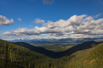 Fototapeta na wymiar Cloudscape over Glacier National Park, Montana