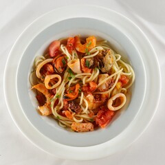 Spaguetti com frutos do Mar