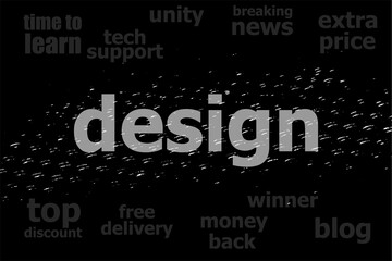 Text Design. web design concept . Black and white abstract background