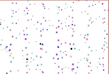 Light Multicolor, Rainbow vector pattern in polygonal style with circles.