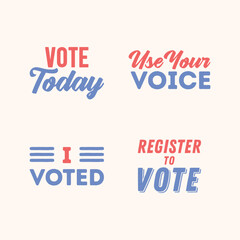Vote Today, Use Your Voice, I Voted, Register To Vote, Election, USA Elections, Government Elections, Vector Illustration
