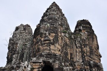 Incredible stone ruins of ancient Khmer temples at the Angkor Wat complex in Siem Reap, Cambodia