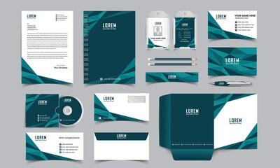 corporate identity template with digital elements. Vector company style for brand book and guideline.