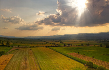 Landscape from Banat in Romania, geographical historical region between Central and Eastern Europe...