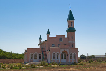 Fototapeta na wymiar Kunan Jamisi Mosque in the village of Krasnoselskoye, Okunevsky rural settlement, Chernomorsky district, Crimea