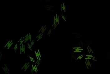 Dark Green vector pattern with narrow lines.