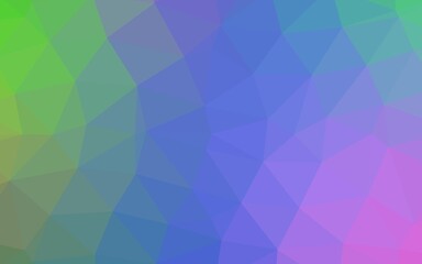 Fototapeta premium Light Multicolor, Rainbow vector low poly cover. Shining illustration, which consist of triangles. Textured pattern for background.