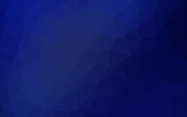 Dark BLUE vector blurry triangle pattern. Modern geometrical abstract illustration with gradient. Brand new design for your business.