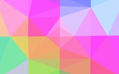 Light Multicolor, Rainbow vector polygonal pattern. Creative illustration in halftone style with gradient. Elegant pattern for a brand book.