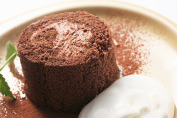 チョコレートのロールケーキ