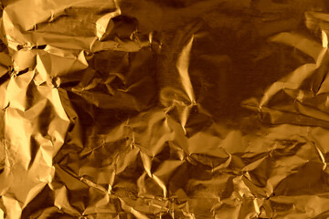 Golden metallic paper, wrinkled texture background, high detailed