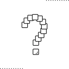 interrogation, question mark vector icon in outlines