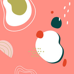 Stoffe zum Nähen Abstract arts background.Hand drawn various shapes and doodle objects.Modern trendy vector illustrations.Creative minimalist illustrations for wall decoration, postcard or brochure cover design.