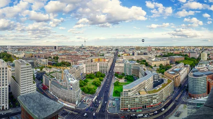Crédence de cuisine en verre imprimé Berlin vue panoramique au centre de berlin