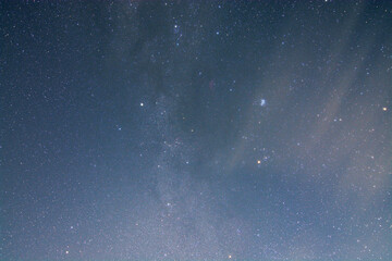 Night sky background. Long exposure starry sky background.