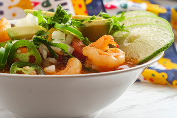 Spicy Mexican Shrimp Soup