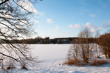 Obraz premium lake in winter