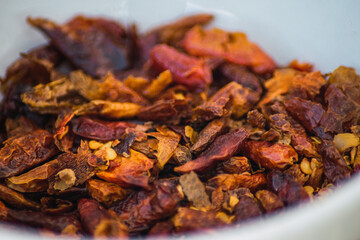 ground hot cayenne in a bowl