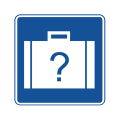 Lost baggage service symbol pictogram
