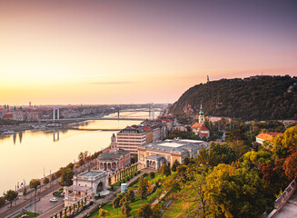 Nice autumnal sunset over Budapest, Hungary
