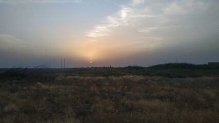 sunset in the mountains