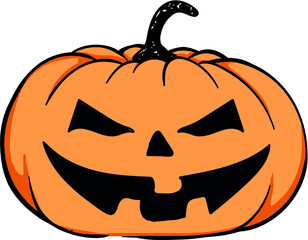 halloween pumpkin isolated on white