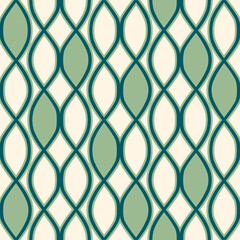 Seamless pattern with Geometric motifs in 3 colors